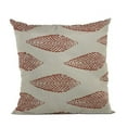 thumbnail image 1 of Red Large Leafs Floral Luxury Throw Pillow - 20 x 36 in. King Size, 1 of 1