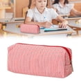 thumbnail image 1 of Red Large Pencil Organizer Case Nylon Storage Pouch 30 Pen Capacity Zipper Stationery Bag for Office Travel, 1 of 9