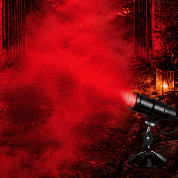 Red Laser Line Projector for Halloween Swamp Party Decoration Halloween Waterproof Laser Swamp Light Bubble Fog Machine for Laser Portals Ghost Footprints Outdoor Haunted Garden Decor
