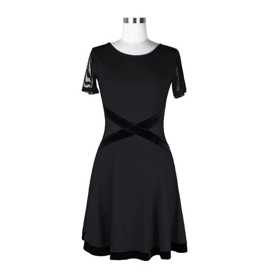 Red Latin Dance Dresses Round Neck Modern Dance Dress Skirts Costumes for Girls Wear