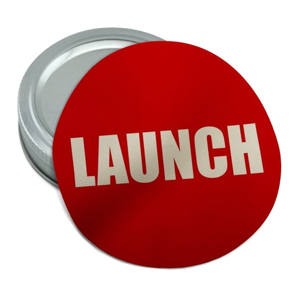 Red Launch Button Design Funny Round Rubber Non-Slip Jar Gripper Lid Opener