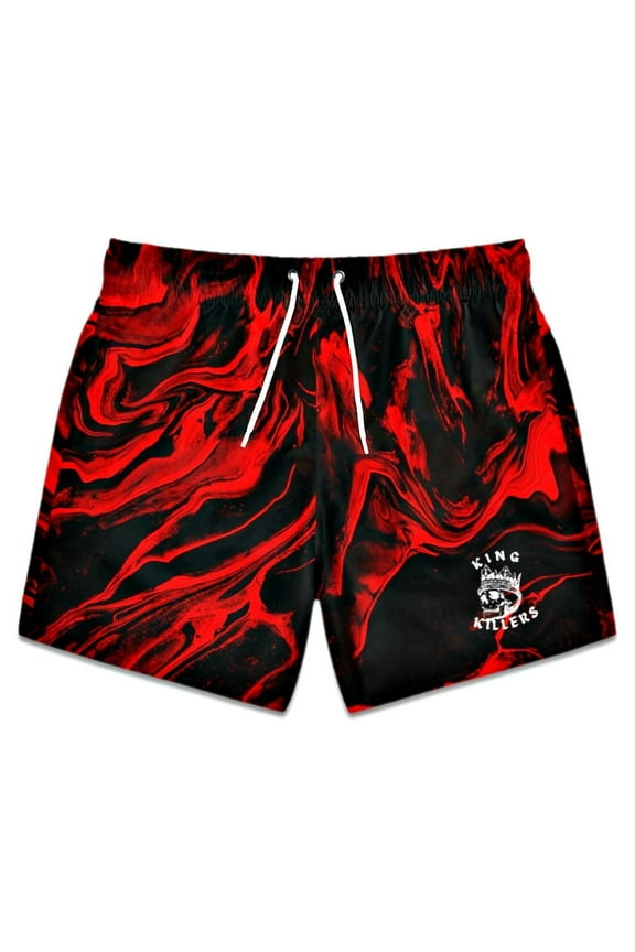 Red Lava Swim Trunks