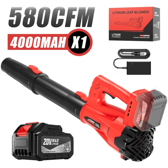 Red Leaf Blower with 4000MAH*1 Battery