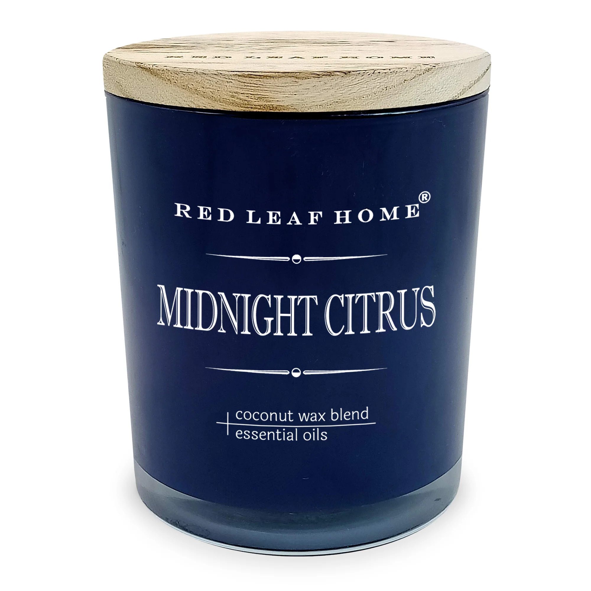 Red Leaf Home, Midnight Citrus 15oz Indigo Candle Jar