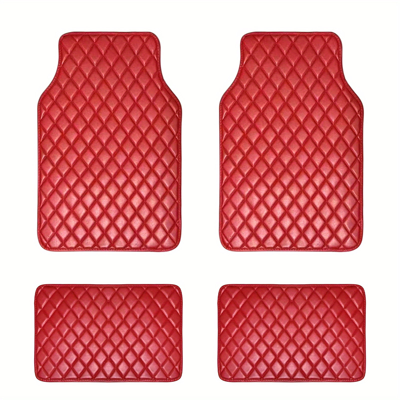 red-leather-universal-auto-interior-carpet-simple-style-car-floor-mats