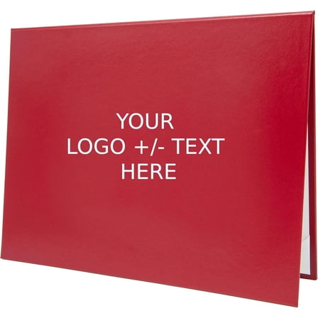 Red Leather Document Cover 8x6 Small Size | Custom Metallic Foil Printing | Ideal for Diplomas with Professional Finish