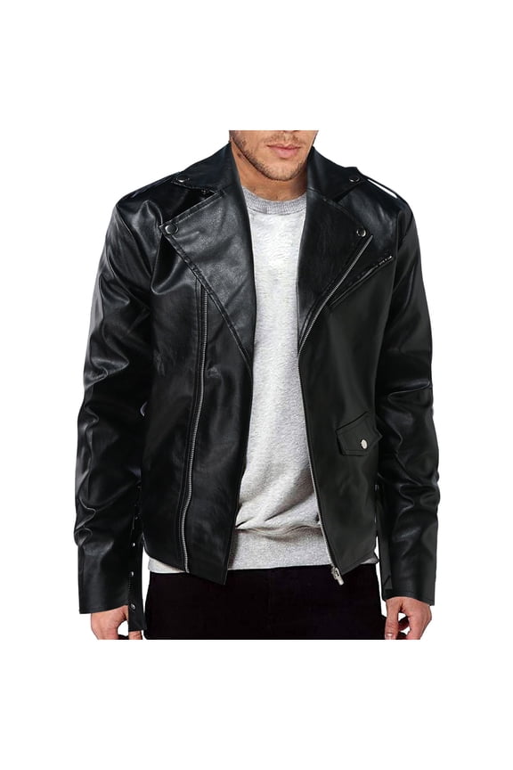 Red Leather Jackets for Men Vintage Hippie Bomber Jacket Classic Motorcycle Biker Cafe Racer Jacket PU Faux Coat Soft