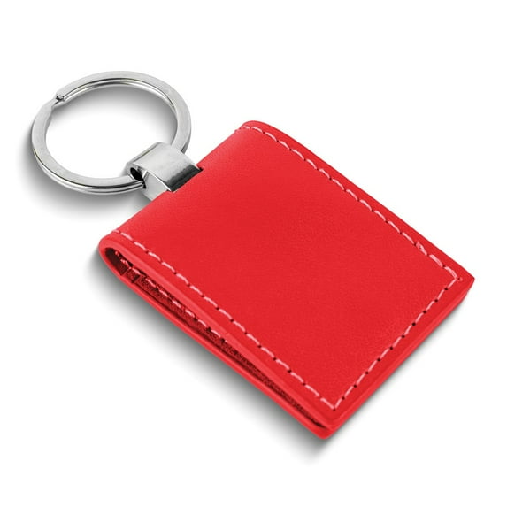 Red Leather Key Ring with 2 Photo Windows QGM22545
