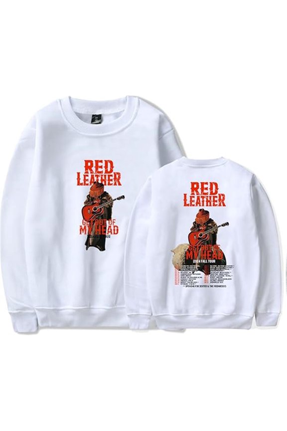 Red Leather Merch Get Out Of My Head Tour Crewneck Sweatshirt - Unisex Fashion Long-Sleeved Pullover