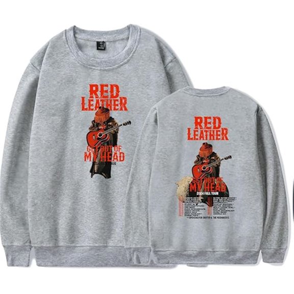 Red Leather Merch Get Out Of My Head Tour Crewneck Sweatshirt - Unisex Fashion Long-Sleeved Pullover