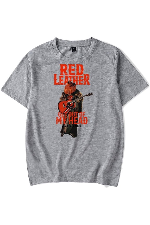 Red Leather Merch Get Out of My Head Tour Summer Unisex Short-sleeved T-shirt Fashion Y2K Printed Casual Stylish Design Tee