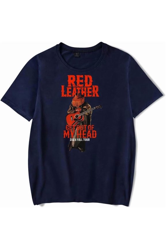 Red Leather Merch Get Out of My Head Tour Summer Unisex Short-sleeved T-shirt Fashion Y2K Printed Casual Stylish Design Tee