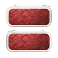 thumbnail image 1 of Red Leather Pattern Mix, Carrying Case For Nintendo Switch & OLED Version, Eva Lightweight Shockproof Protective Pouch Case for Game Console & Accessories with 10 Game Card Slot & Wristband, White, 1 of 6