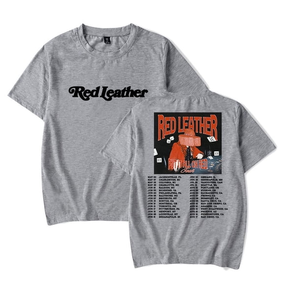 Red Leather Put It All On Red Tour 2025 T-shirt Men And Women Classic Print Trend Short Sleeves