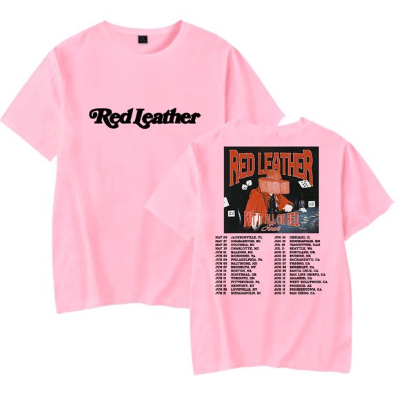 Red Leather Put It All On Red Tour 2025 T-shirt Men And Women Classic Print Trend Short Sleeves