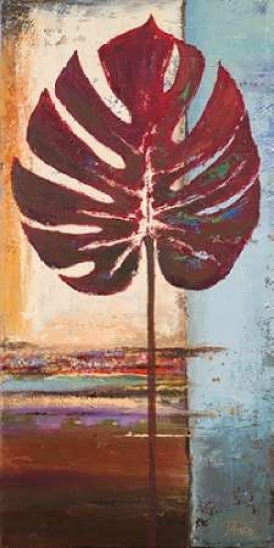 Red Leaves I Canvas Art - Patricia Pinto (10 x 20)