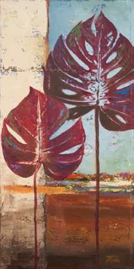 Red Leaves II Canvas Art - Patricia Pinto (10 x 20)