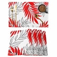 thumbnail image 1 of Red Leaves Placemats Set of 4, Abstract Modern Geometric Lines Simple Art Placemats for Dining Table, Place Mats for Kitchen Tabletop, Waterproof Wipeable Dining Table Mats Set, 1 of 9