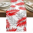 thumbnail image 1 of Red Leaves Table Runner - 120 Inch Long, Kitchen Dining Table Runner Dresser Scarves, Abstract Modern Geometric Lines Simple Art Farmhouse Decor for Coffee Tables Wedding Party Banquet, 1 of 8