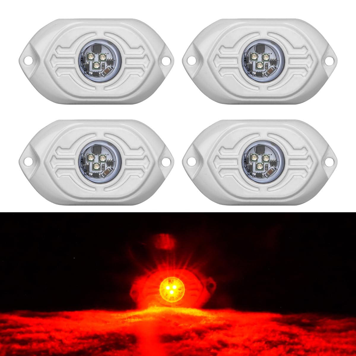 Red Led Rock Lights for Truck, Neon Accent Light Kit for SUV Pickup