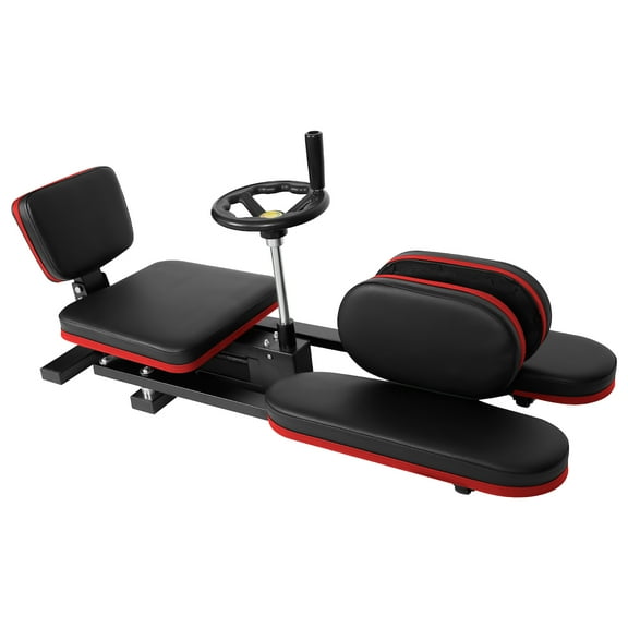 Split Machine, Red Leg Stretch Trainer, PU Leather Padded Design, Smooth Universal Wheels, Practical Leg Exercise Machines for Dance & Daily Training