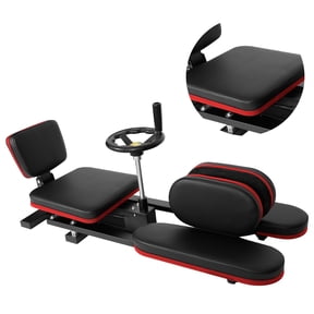 Red Leg Stretcher Split Machine, 0-180° Adjustable Flexibility Trainer with Sturdy Steel Frame and Comfortable PU Cushion for Home Yoga, Ballet, Dance and Fitness Training