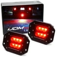thumbnail image 1 of Red Lens 3-Inch Flush Mount 24W High Power LED Pod Lights For Jeep Truck Off-Road ATV UTV 4WD 4x4, etc, 1 of 9