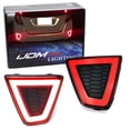 thumbnail image 1 of Red Lens LED Bumper Reflector Lamps For 2015-2017 Honda FIT Pre-LCI, JDM Fluid Style Lenses, Function as Rear Fog/Running Lights & Brake Lights, 1 of 9