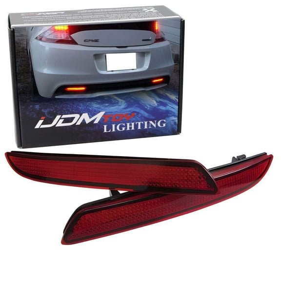 Red Lens LED Bumper Reflector Lights For Honda CR-Z CR-V Insight, For Acura TSX Wagon