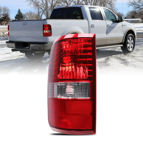 Red Lens Tail Light For 2004-2008 Ford F-150 Styleside Model - Left Driver Side