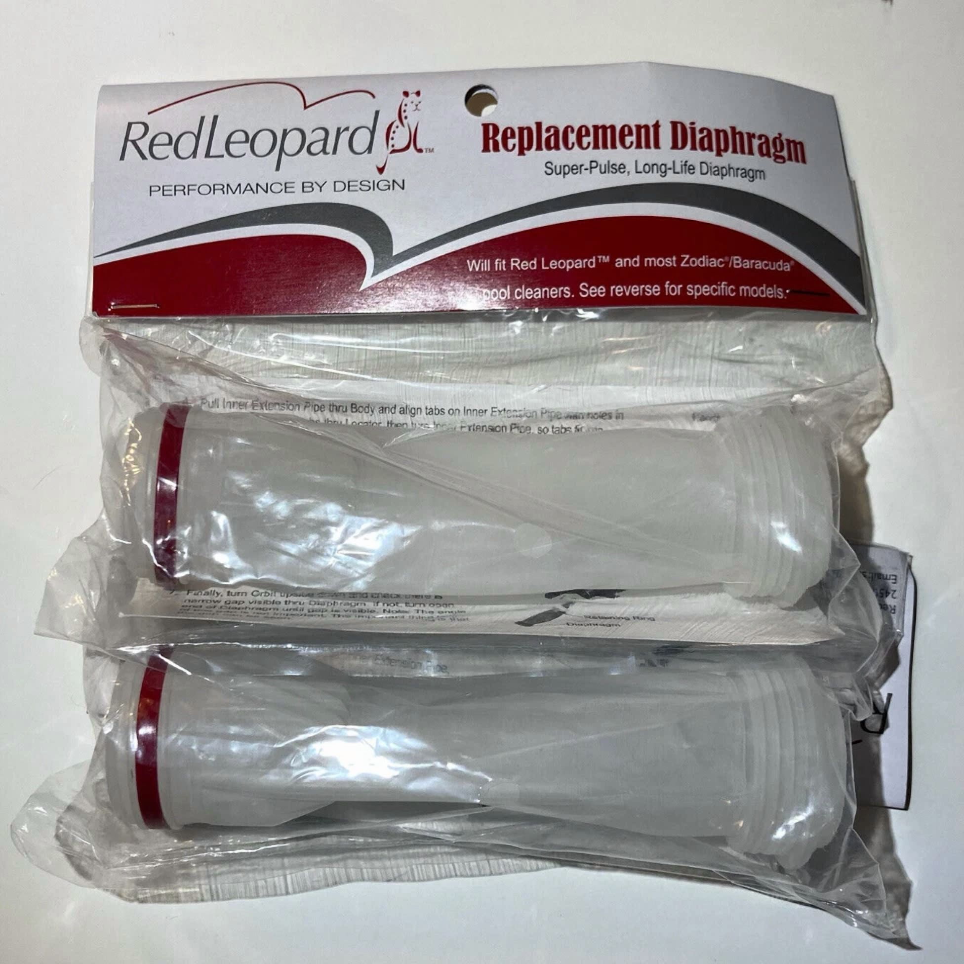 Red Leopard Diaphragm Two Pack For Zodiac Barracuda Pool Vacuum Cleaner S0005