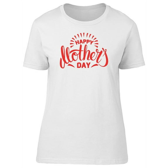 Red Lettering Mothers Day Text T-Shirt Women -Image by Shutterstock, Female Medium