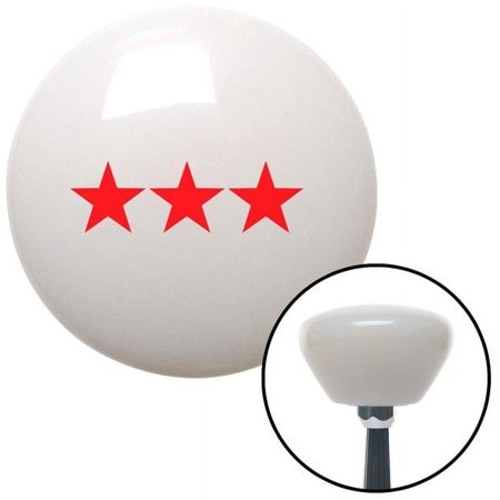 Red Lieutenant General White Retro Shift Knob with M16 x 1.5 Insert Shifter Auto