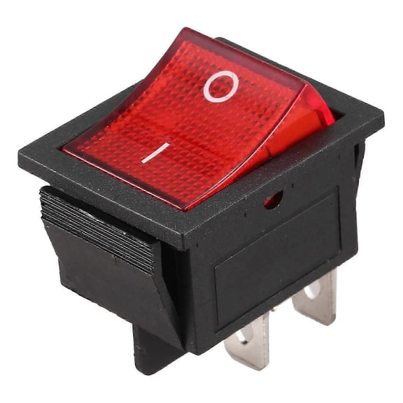 Red Light 4 Pin DPST Switch Recessed Rocker Switch 16A 20A 250V AC