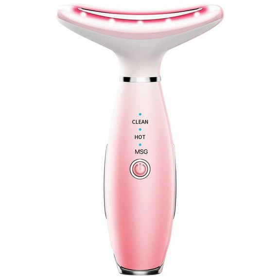 Red Light Beauty Device for Face and Neck. Based on Triple Action L E D, Thermal, and Vibration Technologies.
