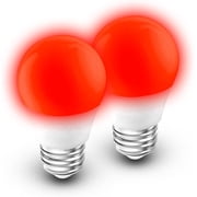 ALIDE Red Light Bulbs for Sleep, 625nm Blue Blocking Night Light Bulb, 25w-40w Equivalent, E26 Medium Base, Non-Dimmable, 2PCS