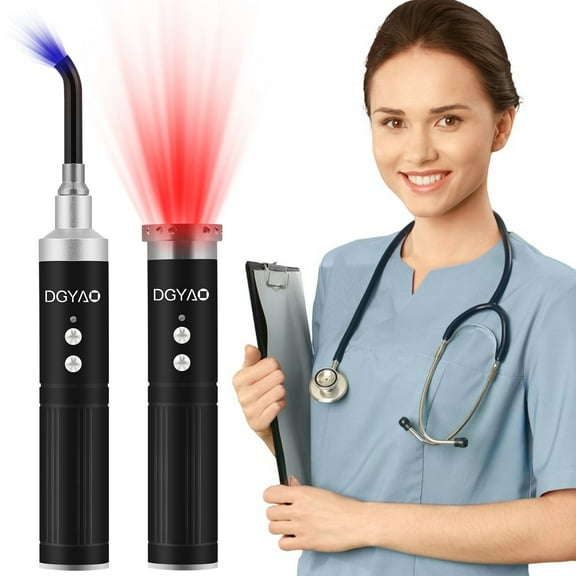 Red Light Device, Portable Light Wand with 4 Modes, 3 in 1 (Red, Near Infrared, Blue) Light for Mouth Nose Ears Knee, Travel & Home Use