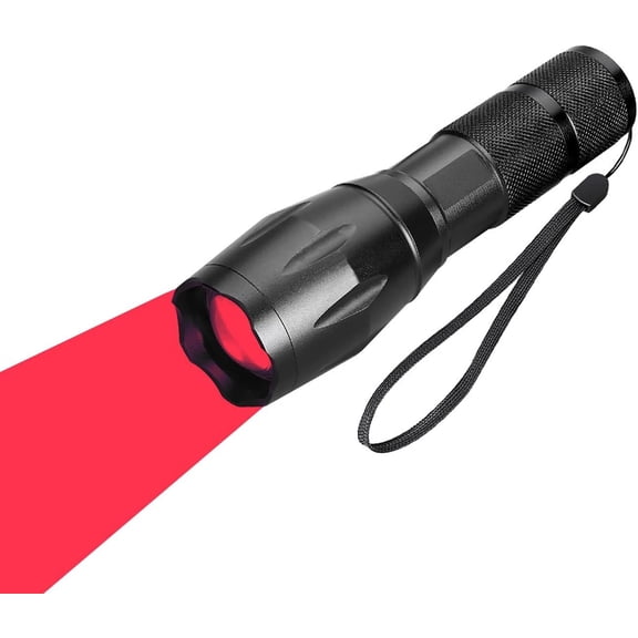 Red Light Flashlight, 1 Mode LED Flashlight for Astronomy, Aviation, Night Observation