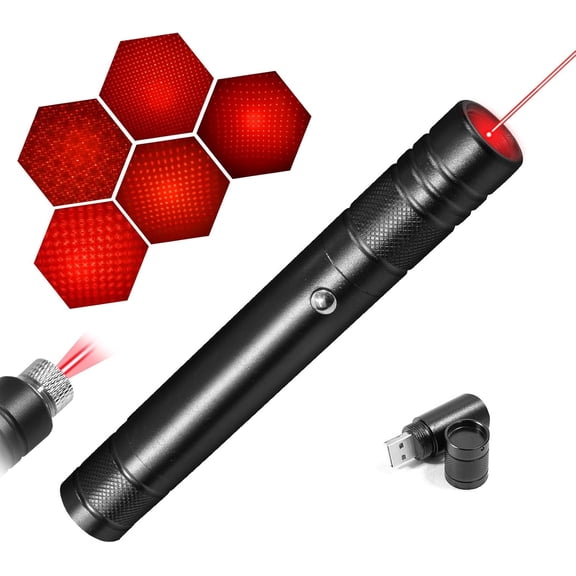 Red Light Flashlight, High Power Long Range with Cap Adjustable Effect, Light Flashlight for Outdoor Journeys, Presentations, TV//LCD Screens, and Stargazing