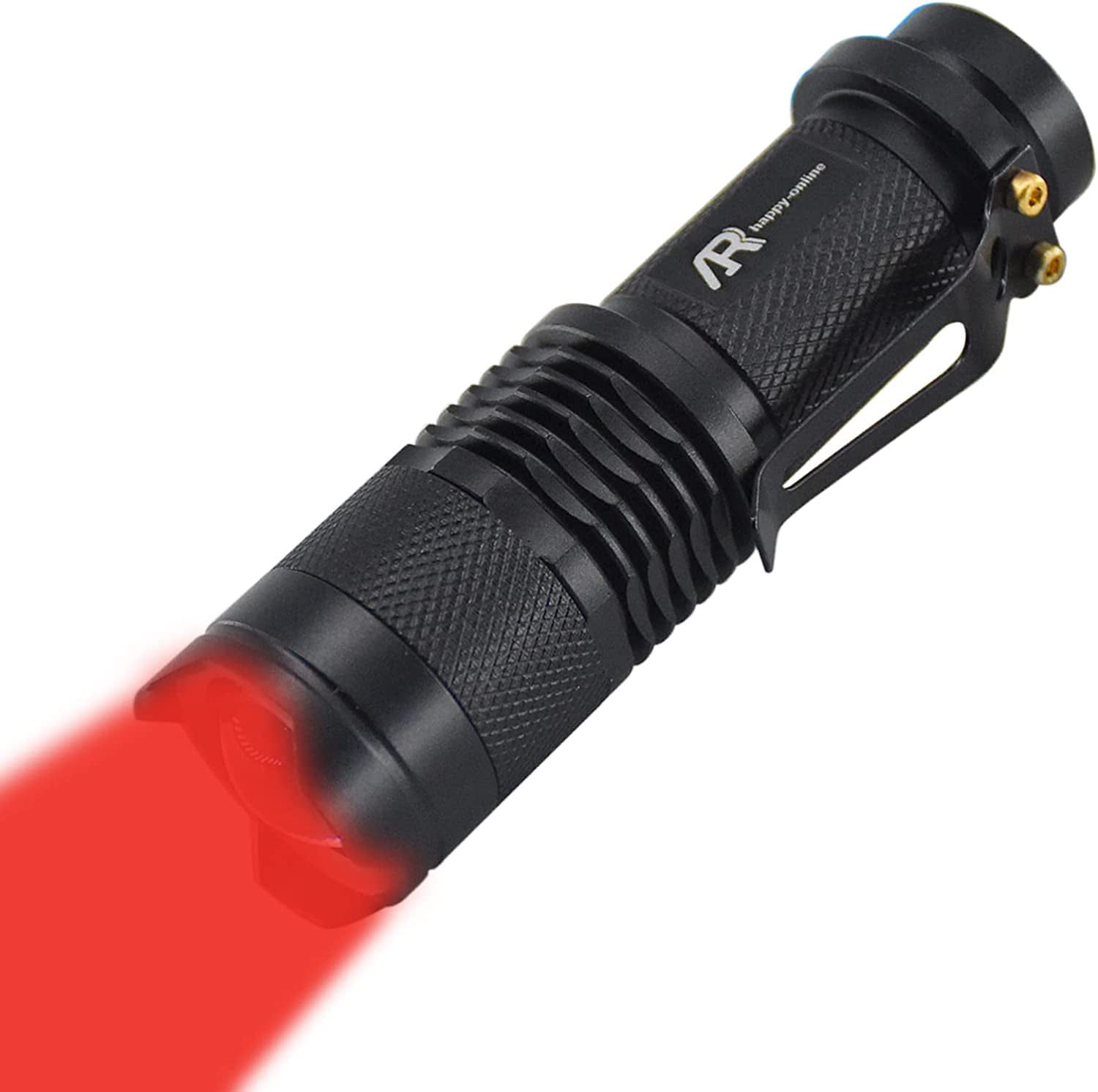 Red Light Flashlight Single Mode Zoomable Red Light LED Torch for Astronomy, Aviation, and
