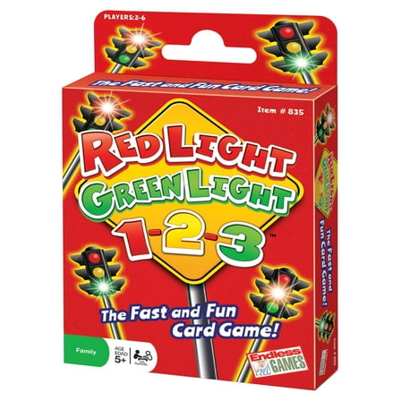 Red Light Green Light, 1-2-3 The Fast and Fun Card Game, Children Ages 5+