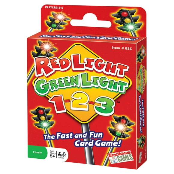 Red Light Green Light, 1-2-3 The Fast and Fun Card Game, Children Ages 5+