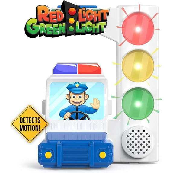 Red Light Green Light Game with Motion Sensing | 1+ Players | Gift for Kids & Toddlers Ages 3, 4-8+, 5, 6, 7+ Year Olds | Family Birthday Party Game | Camping, Travel, Indoor, Outdoor, Outside Toy