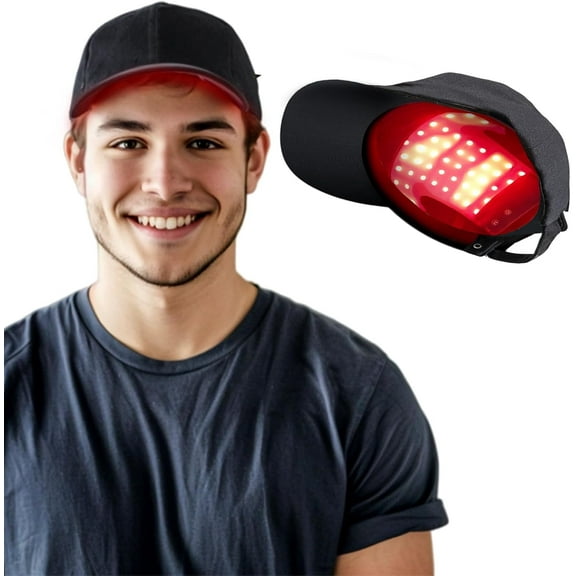 Red Light Hat for Thicker, Fuller-Looking Hair, a Discreet Cap for At-Home Scalp Care
