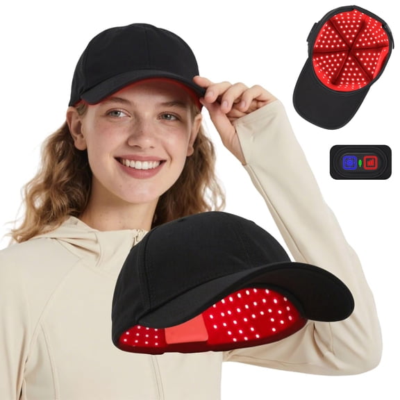 Red Light Head massager, Portable Infrared Light Hat, Comfortable Light Therapy Baseball Cap for Daily Home Use