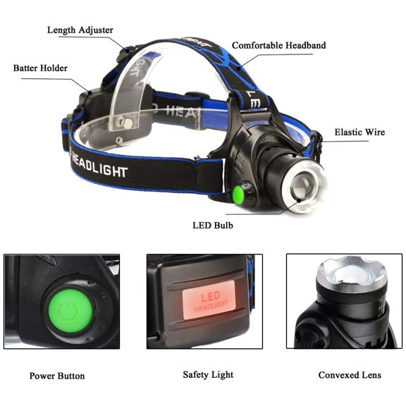 Red Light Headlamp, 3 Mode LED Headlamp, Zoomable Red Headlamp for Astronomy, Aviation, Night Observation$$Sport & Recreation Other