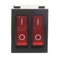 thumbnail image 1 of Red Light Illuminated 6 Pin Dual SPST ON/ Boat Rocker Switch AC 15A/250V 20A/125V, 1 of 4