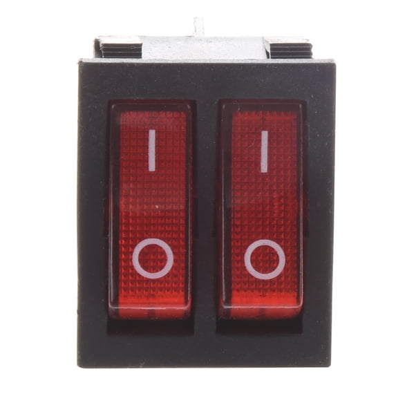 Red Light Illuminated 6 Pin Dual SPST ON/ Boat Rocker Switch AC 15A/250V 20A/125V