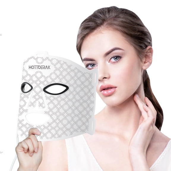 Red Light Mask, 660nm Red Light & 850nm Near-Infrared LED Face Light with Dual Drive Options for Travelling and Home Use