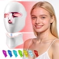 thumbnail image 1 of Morfone Red Light Therapy for Face & Neck, 7-in-1LED Face Mask with 850nm & 660nm NIR, Cordless Infrared Lights Masks for Home Working Travel Yoga Sleep, 1 of 10